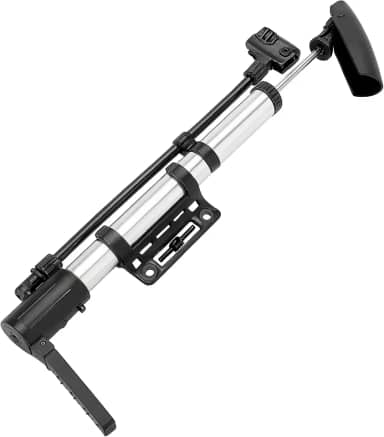 Bomba de Ar Portátil Manual 120 PSI – Bomba de Mão Multiuso para Bike, Bola, Pneus e Infláveis, com Suporte e Válvula Dupla e acessórios.