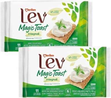 Torrada Lev Magic Toast Integral Marilan 110g Kit 2