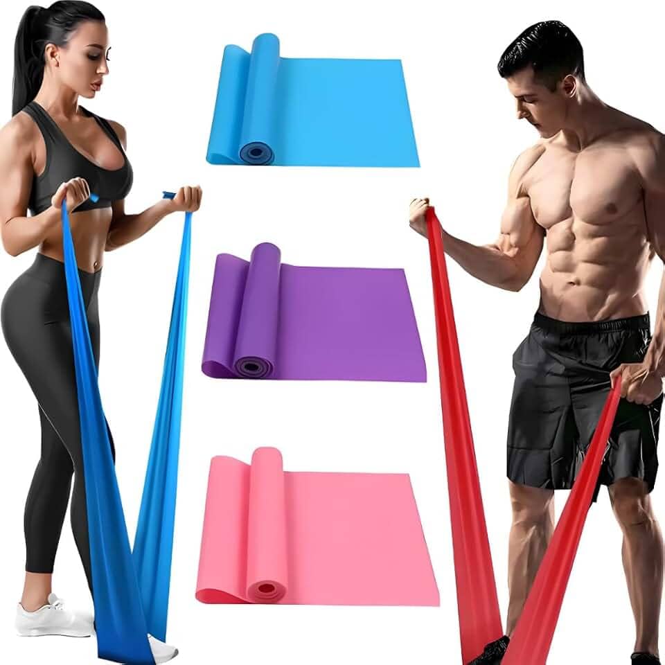 KIT com 3 Faixas Thera BandS de Resistência Fisioterapia Fortalecimento Elástico Premium