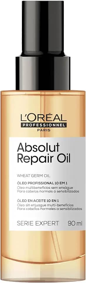 L'Oréal Professionnel Óleo 10 em 1 Absolut Repair | Multi-benefícios para cabelos secos e danificados | Repara e Promove Brilho | Com Gold Quinoa e Proteínas