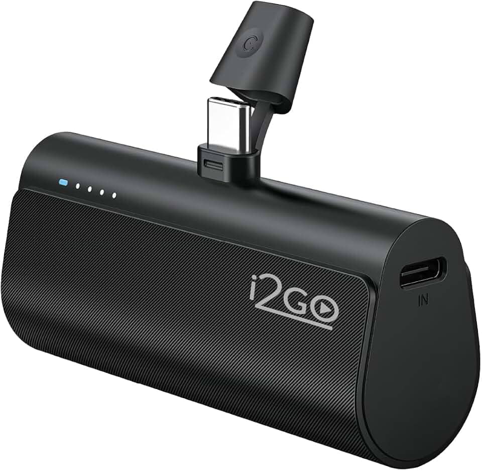 I2GO, Carregador Portátil (Power Bank), Pocket, 5000mAh, Não Necessita Cabos, Modelo USB-C