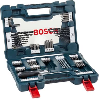 Bosch Kit de pontas e brocas em titânio V-Line com 91 peças