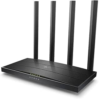 Roteador TP Link Mesh Gigabit Wi-Fi 5GHz Archer C6, MU-MIMO Dual Band Wireless Gaming Roteador, Velocidade Wi-Fi Até 867 Mbps/5 GHz + 400 Mbps/2.4 GHz, Suporta Controlo Parental, Wi-Fi para Convidados