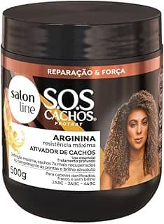 Salon Line, Ativador de Cachos, SOS Cachos Arginina, Não Vegano - Para Cabelos Ondulados, Cacheados e Crespos, 500g