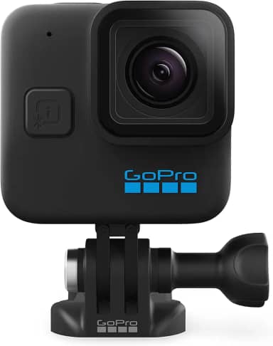 GoPro HERO11 Black Mini - Câmera de Ação Compacta à prova d'água 10m, Vídeo Ultra HD 5.3K60, Captura de quadros de 24,7MP, Transmissão ao vivo 1080p, Hypersmooth 5.0, TimeWarp 3.0 em 5.3k