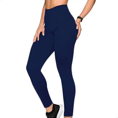 Calça Legging Academia Zero Transparências Sem Costura Cós Alto Microfibra Feminina Selene