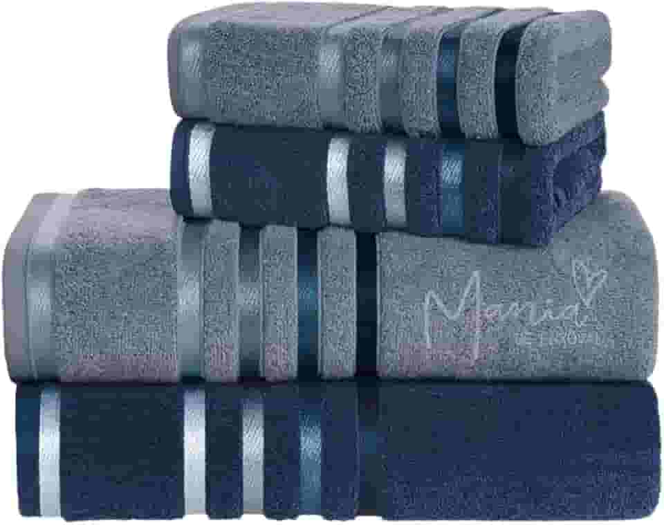 Jogo De Toalhas Banhão Karsten Lumina 4 Peças (Azul)