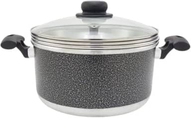 Panela Multiuso 3em1 - Banho Maria Craqueado C/Tampa Vidro