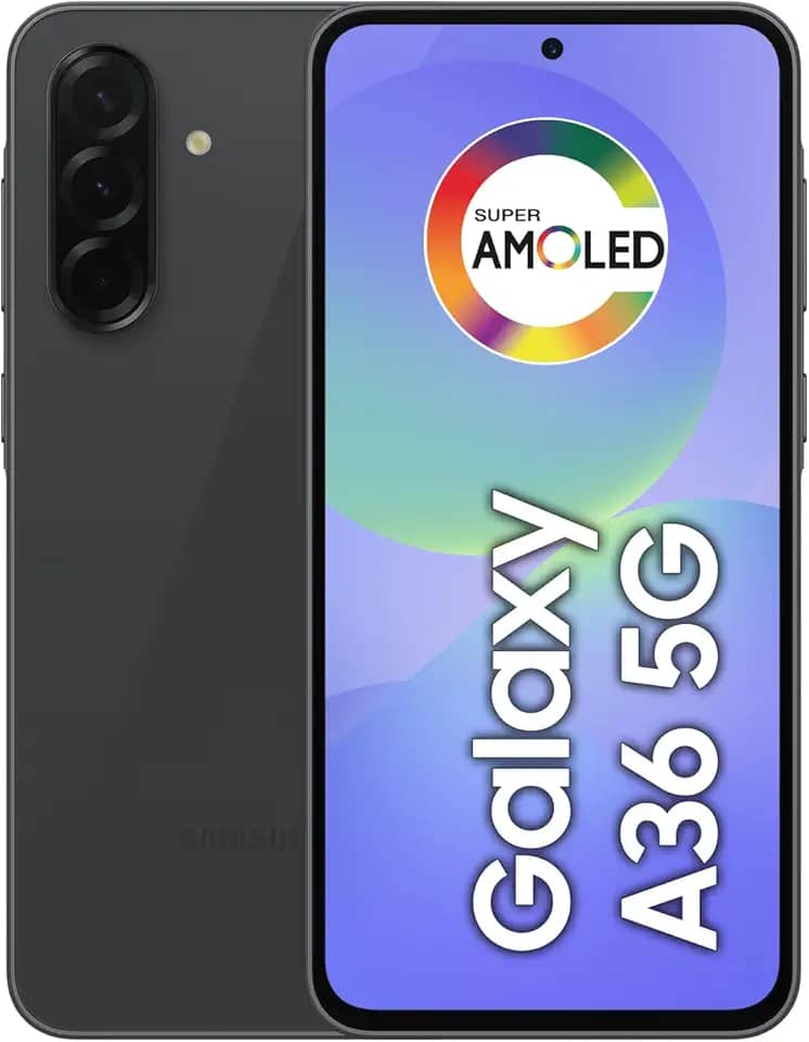 Celular Samsung Galaxy A36 5G 128GB, 6GB RAM, Câmera 50MP, IP67, Super AMOLED 6.7', Recursos AI, Preto