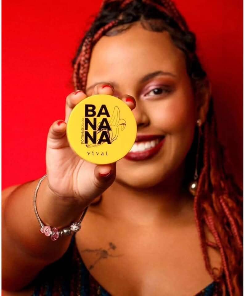 Pó Solto Banana Translúcido | Efeito Matte, Sela a Maquiagem, Controle de Brilho e Oleosidade