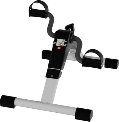 Coleção portátil de máquina de ginástica estacionária sob a mesa – Pedal de exercício interno para braços, pernas, fisioterapia ou queima de calorias da Wakeman Fitness