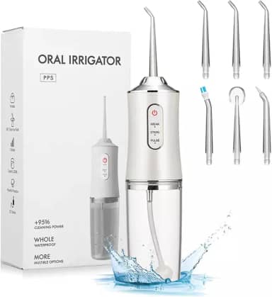 Irrigador Oral Limpeza Profunda Jato D àgua Supersônico 3 Modos Diferentes Tanque de 220ML Eletrico Dentes e Gengiva