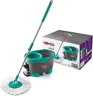 Noviça - Mop Balde Twister Turbo, Balde de 17 Litos com Centrífuga com Duplo Sistema de Torção e Esfregão de Microfibra, Bettanin