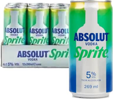 Kit c/ 6und Drink Pronto Vodka ABSOLUT+SPRITE Lata 269ml