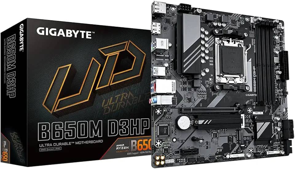 Placa Mãe Gigabyte B650M D3HP (AM5/4xDDR5/HDMI/DP/USB 3.2/M.2)