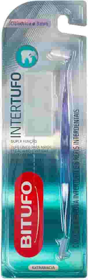 Escova de Dente Bitufo Intertufo Cilíndrica 3 milímetros com 6 refis interdentais, Bitufo