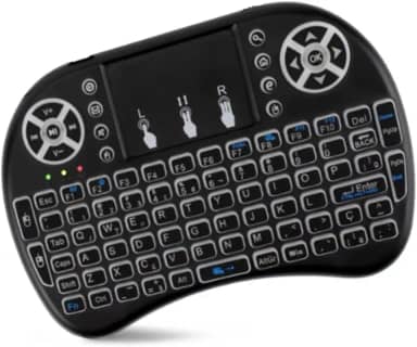 Mini Teclado Wireless com Touchpad USB Android Console e TV Compacto Recarregável e Iluminado com LED Praticidade Total
