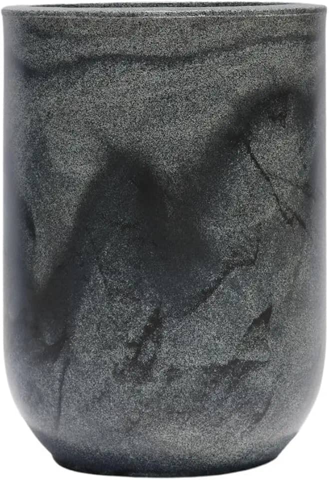 Vaso Liso Marmorizado Brilhante Polietileno Para Plantas Jardim Sala Luxo Coluna Dubai (Grafite Premium)