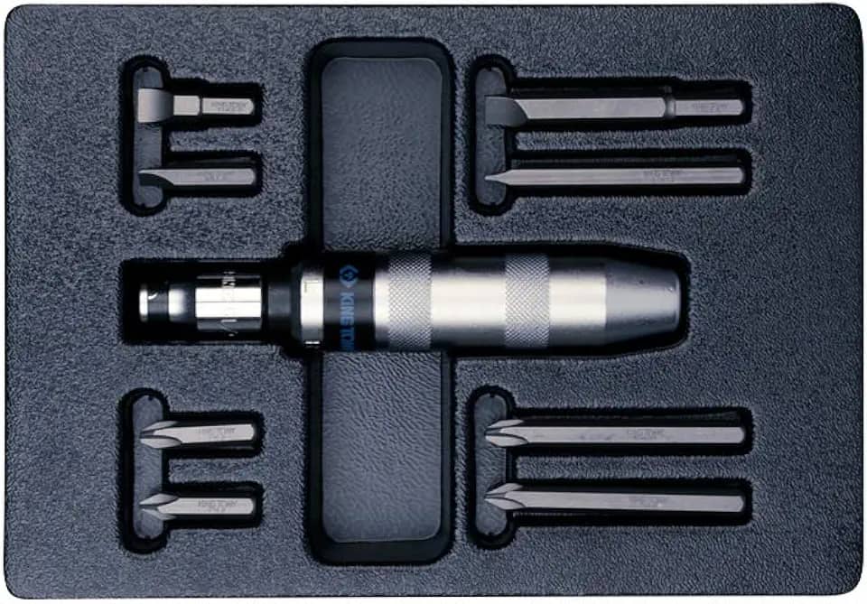 KingTony BR Chave Impacto Manual-1/2' Com 08 Bits + Adaptador Kingtony Br 9-4128Fr