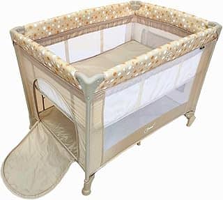 Berço Portátil Infantil Cercado Desmontável Lune Maxi Baby (Bege)