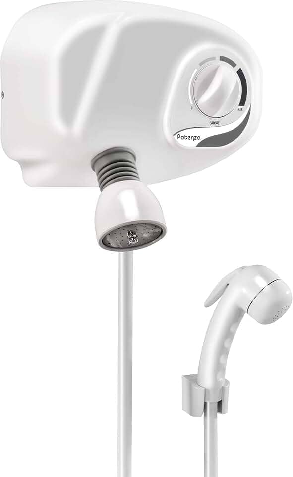 Ducha Com Pressurizador Potenza 4 Temperaturas Cardal Branco Pequeno