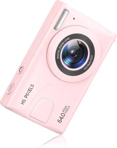 Câmera digital, câmera de vlogging 4K para YouTube, MP3 Player de 64 MP, câmeras de tela IPS de 2,8 polegadas para fotografia, foco automático, zoom de 18X, 10 filtros, câmera portátil barata para