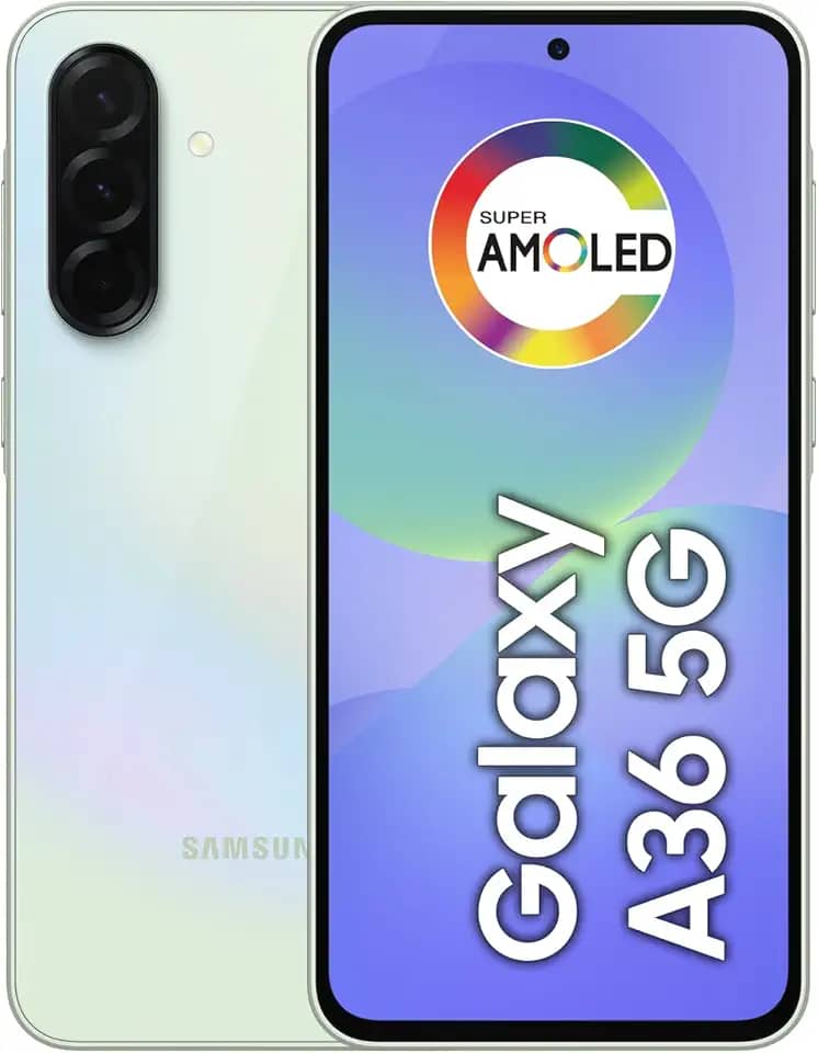 Celular Samsung Galaxy A36 5G 128GB, 6GB RAM, Câmera 50MP, IP67, Super AMOLED 6.7', Recursos AI, Verde