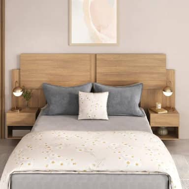 Cabeceira Casal/queen com 2 Mesas de Cabeceira 232cm Multimóveis Mp4317 Madeirado