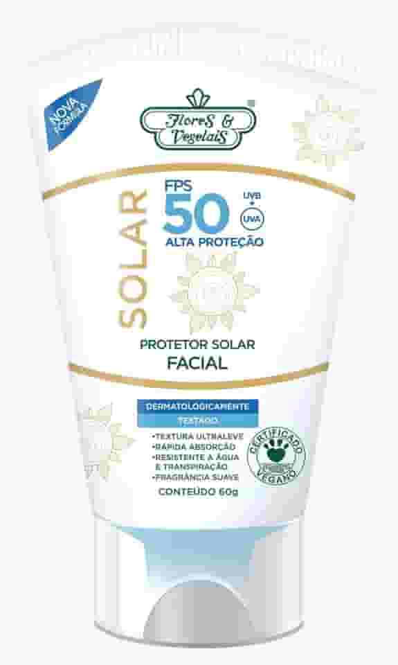 Protetor Solar Facial FPS 50 Flores & Vegetais