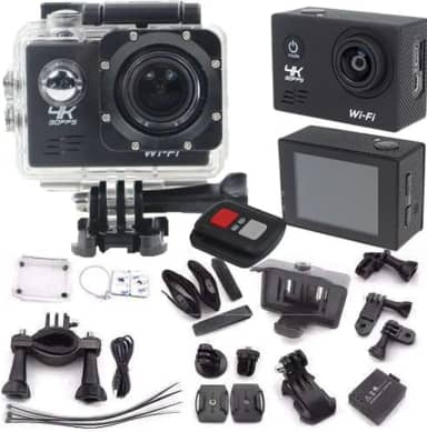 Câmera Action Pro Sport 4k Full HD Prova Água Wi-fi Moto Mergulho Capacete Skate Surf Bike