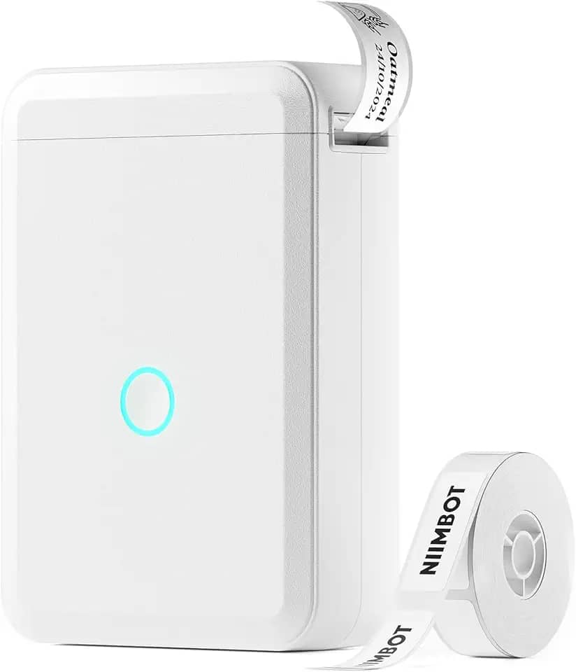 NIIMBOT D110 Etiquetadora, Mini Impressora de Etiquetas, Máquina de Etiquetar com Fita Térmica Bluetooth Pequena Impressora de Etiquetas