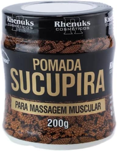 Kit 04 Potes Gel Pomada Sucupira Para Massagem Muscular Corporal Rhenuks 200g Cada