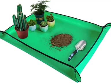 Tapete grande para replantio de plantas de interior de 99 cm x 78,7 cm, mesa de controle de bagunça, jardineiro, bandeja portátil para vasos de suculentas, tapete de jardim, presentes de jardinagem para mulheres, presentes para mulheres