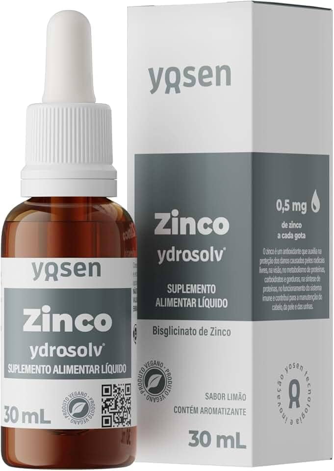 Suplemento Líquido de Zinco Bisglicinato Ydrosolv® 30ml Yosen