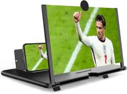 Lupa de tela de smartphone de 30 cm, amplificador dobrável HD 3D, suporte de telefone com ângulo ajustável, presente para mãe, pai, família, ampliador universal, filmes, jogos, vídeo