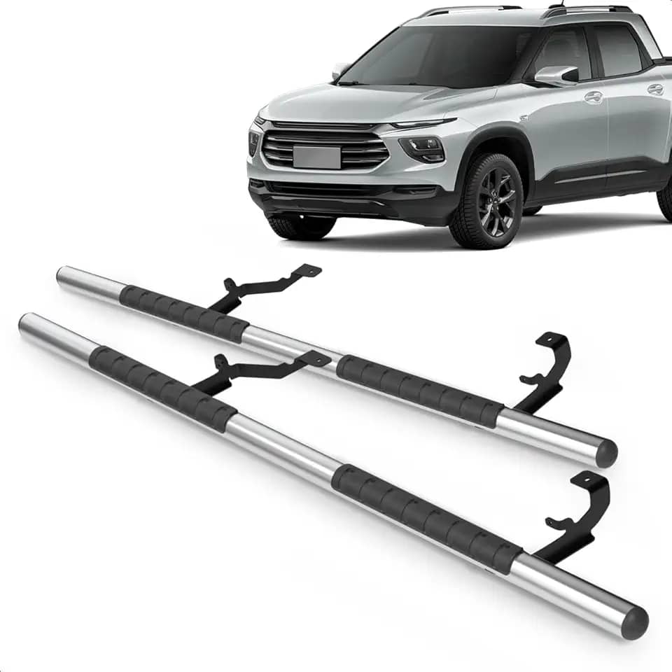 Par Estribo Lateral Tubular 2.1/2' Cromado Montana 2023 A 2025 Aço Carbono Kit Fixação Incluso