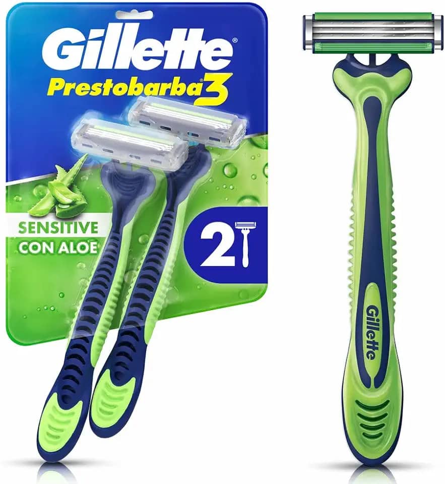 Aparelho de Barbear Descartável Gillette Prestobarba3 Sensitive 2 Unidades