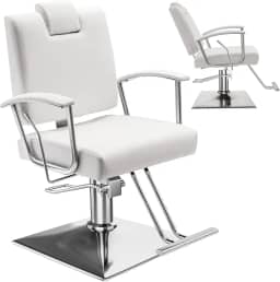 Apllamo Cadeira reclinável de barbeiro com encosto de cabeça - Bomba hidráulica resistente com altura ajustável, rotação de 360°, peso máximo de carga 200 libras, spa de salão, barbearia, cabeleireiro