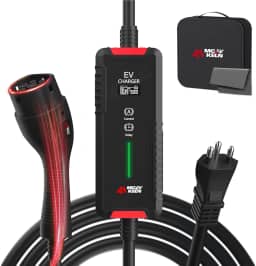 MCEVKELN Carregador de Carro Elétrico Portátil Carregador EV Tipo 2 3.5KW(20A plugue), Corrente comutável 6~16A| 5M Cabo de Carregamento Compatível com Veículos Elétricos IEC 62196-2 Han Dolphin Leaf