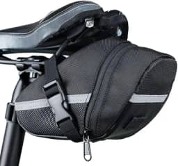 Romacci Bolsa de Selim para Bicicleta à Prova de Chuva com Tira Reflexiva, Acessório para Bolsa de Bicicleta, Compatível com MTB