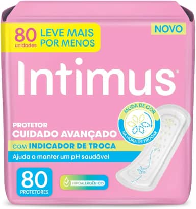 Intimus Protetor Diário com Indicador de Troca - 80 unidades