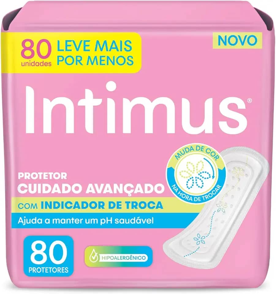 Intimus Protetor Diário com Indicador de Troca - 80 unidades