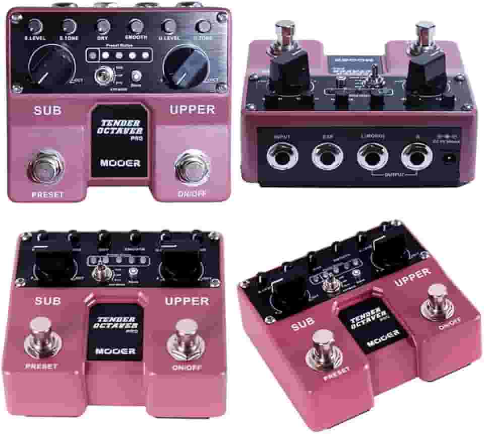 Mooer Pedal Oitavador Digital Tender Octaver Pro TOC1 | para Guitarra, Controles Independentes de Volume, Tonalidade e Pitch para Oitavas Acima e Abaixo, 4 Presets, Saídas Estéreo