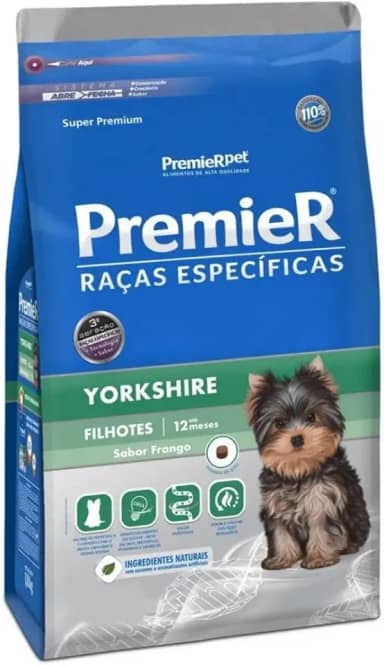 Ração Cães Yorkshire Filhote Frango 1kg Premier Super Premium