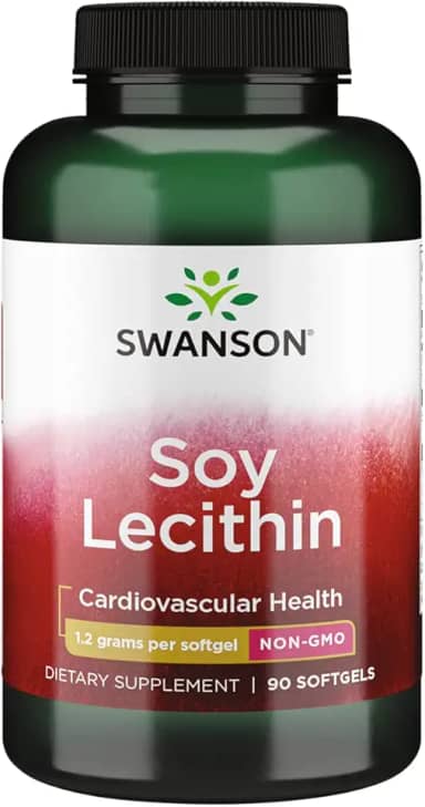 KIT 3x Lecitina Soja Livre de OGM Swanson 90 Softgels Importado