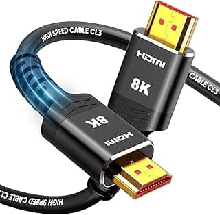 Cabo HDMI 8K Ultra HD 1,5m – 48Gbps 8K/60Hz, 4K/120Hz, HDR, VRR Compatível com TV, Monitor, Projetor, PC e Consoles