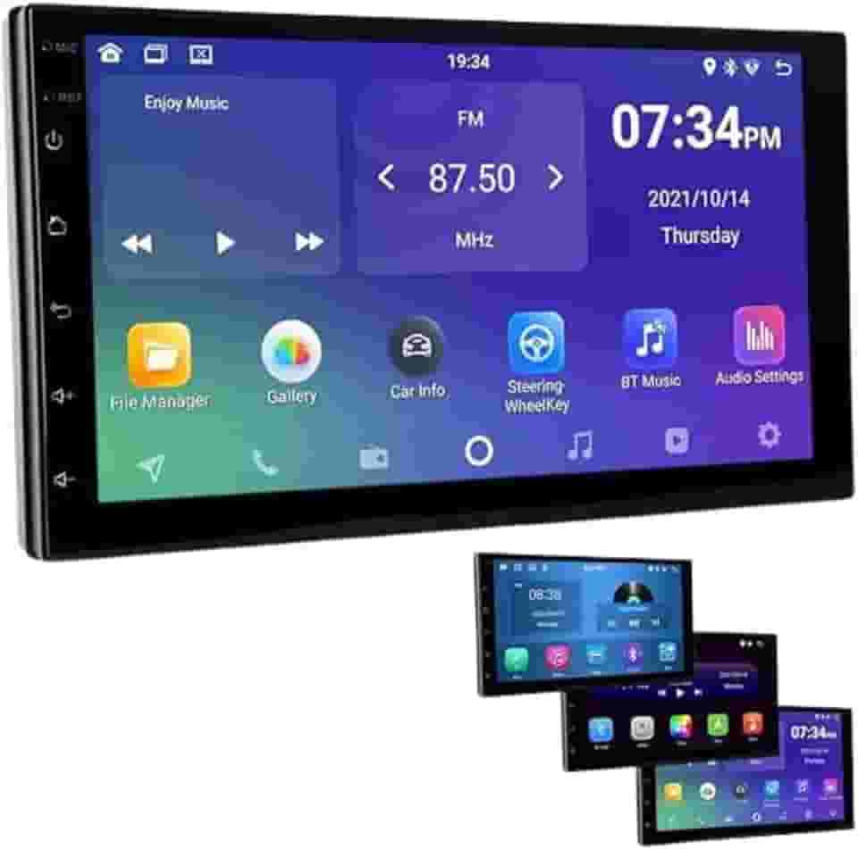 KIt Central Multimídia Automotivo 7 polegadas Full Touch Mp5 Universal CarPlay Android IOS Auto Espelhamento SEM FIO 4 X 60W.