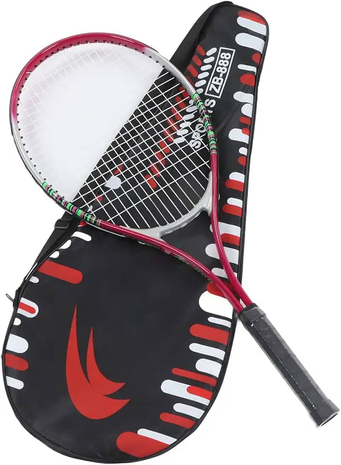 Raquete de tênis profissional de liga de alumínio de 68 cm, leve e resistente, para jogadores intermediários primários, vermelha, 690 mm