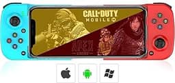 Gamepad para Celular - Controle Sem Fio Bluetooth - Compatível com Android e iOS - Recarregável via USB - Joystick Ergonômico - Suporte para Smartphone Integrado - beplace