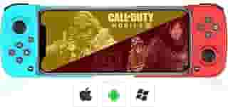 Gamepad para Celular - Controle Sem Fio Bluetooth - Compatível com Android e iOS - Recarregável via USB - Joystick Ergonômico - Suporte para Smartphone Integrado - beplace